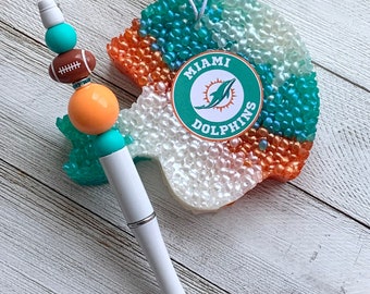 Sport Team Colors Beaded Pen | Football Pen | Baseball Pen | Softball Pen | Basketball Pen | NFL Gift | Custom Pen