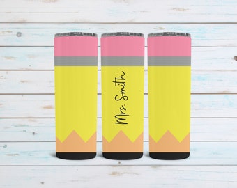 Pencil Tumbler 20 oz or 25 oz | Sublimation| Customizable | Teacher Gift