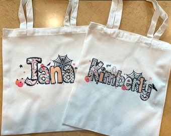 Personalized Halloween Tote Bag | Custom Tote Bag |  Custom trick or treat bag | Halloween Bag | Trick or Treat Bag