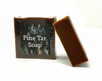 Pine Tar Cold Process Soap | Handmade Soap | Free Soap Bag