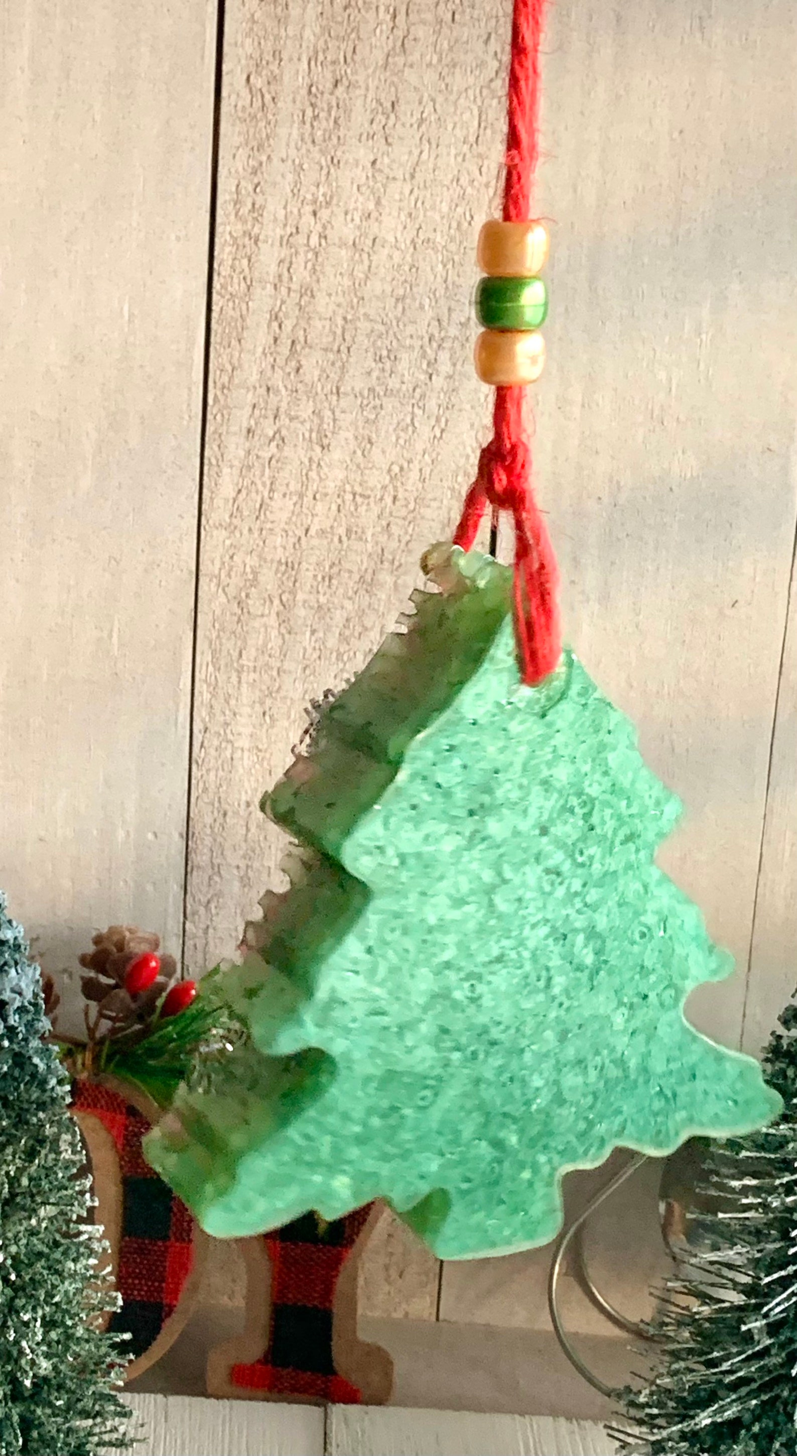 Decorated Christmas Tree Aroma Car Air Freshie Freshener Etsy