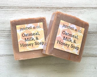 Oatmeal, Milk & Honey Soap | Goat Milk Soap | Free soap bag