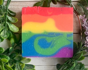 Swirly PRIDE Soap | LQTBQ+ Pride Soap | Free Soap Bag