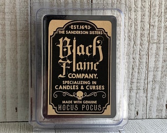 Black Flame Candle themed Wax Melt | Soy Blend | Hocus Pocus | Highly Fragranced