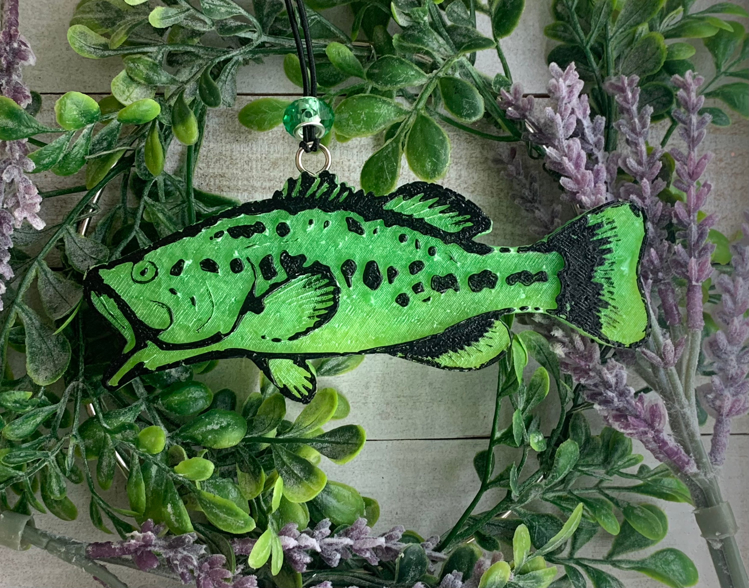 Detailed Bass Fish Aroma Car Air Freshie Freshener Aromie