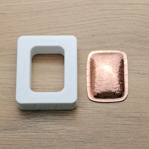 30 x 20 mm Stadionform, Rechteck mit abgerundeter Kante, Schmuck Silhouette Press Matrize, RS1