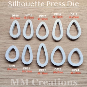 Neue Tropfenformen, Schmuck Silhouette Press Matrize, DP