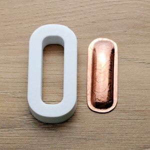 40 x 12 mm Stadion-Form, abgerundete Kante Rechteck, Schmuck Silhouette Press Matrize, RS9