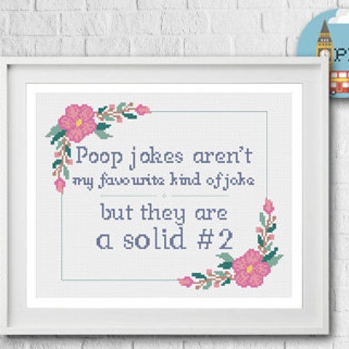 Funny Bathroom Cross Stitch Pattern DIY Cross Stitch Etsy Australia