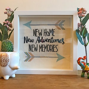 new home cross stitch pattern | new home gift | house warming gift | new start gift | new adventure gift | housewarming cross stitch