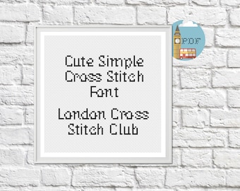 Cute Cross Stitch Font, Simple Cross Stitch Alphabet PDF