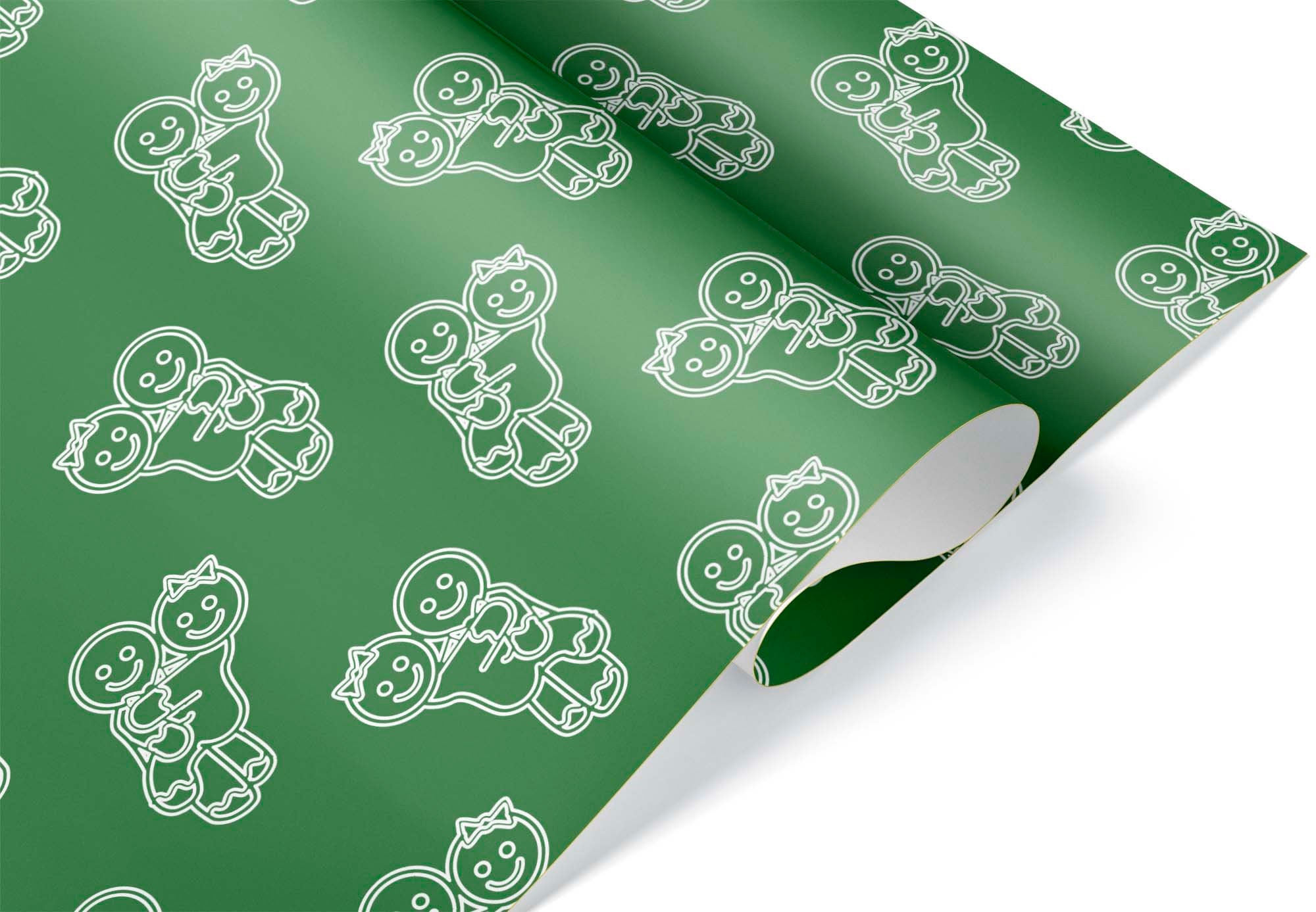 Funny Naughty Gingerbread Wrapping Paper