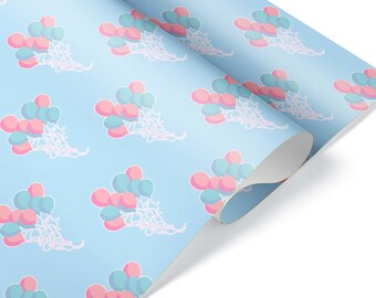 New Baby Wrapping Paper, Baby Shower Gift Wrap, Baby Boy or Girl
