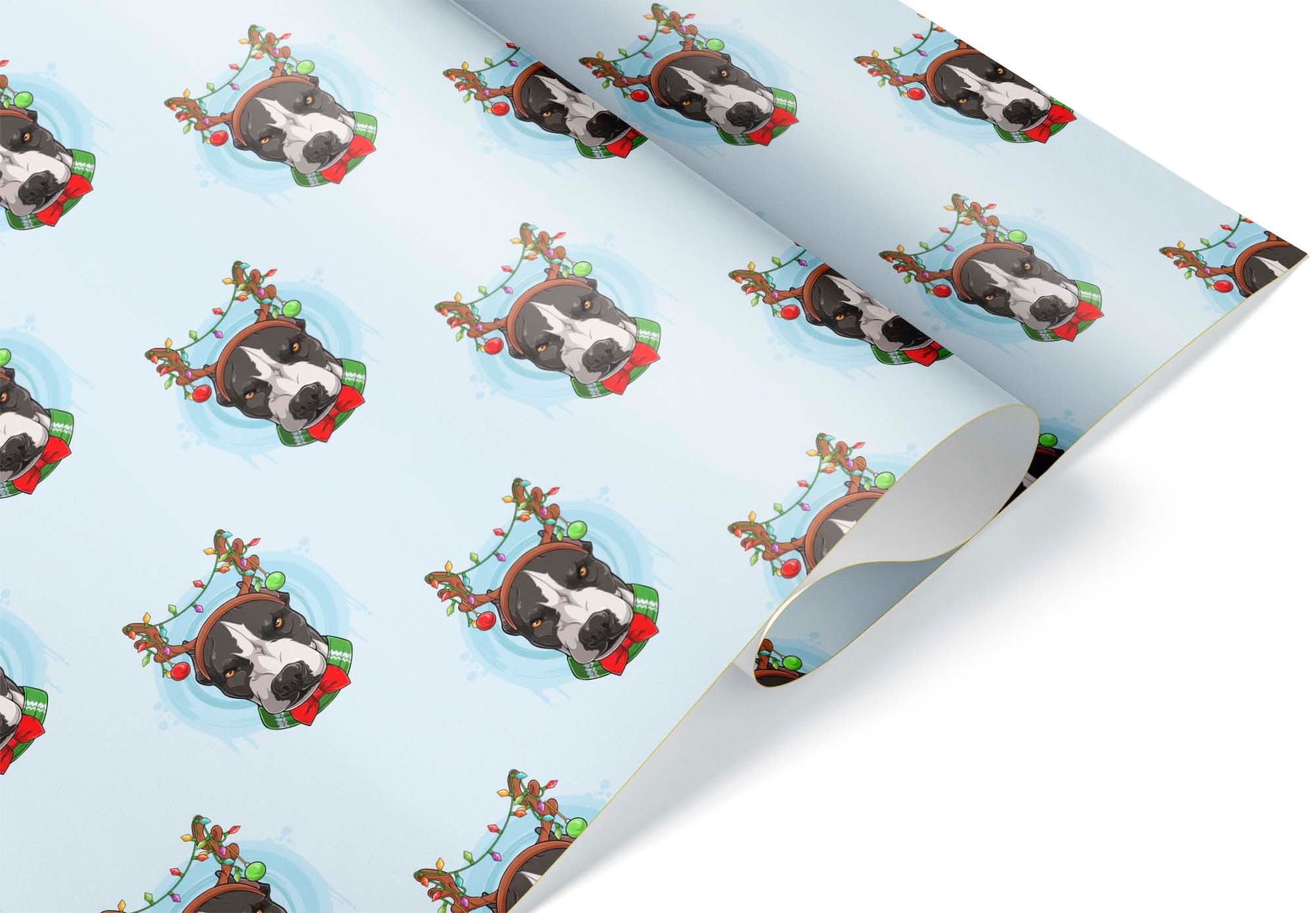 English Bulldog Christmas Wrapping Paper Roll: Bully Breed Gift Wrap