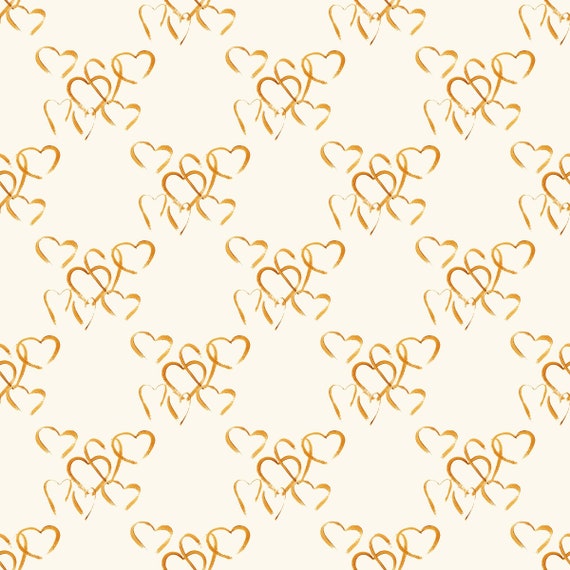 Golden Hearts Gift Wrap, Premium Luxury Thick Wrapping Paper, Love