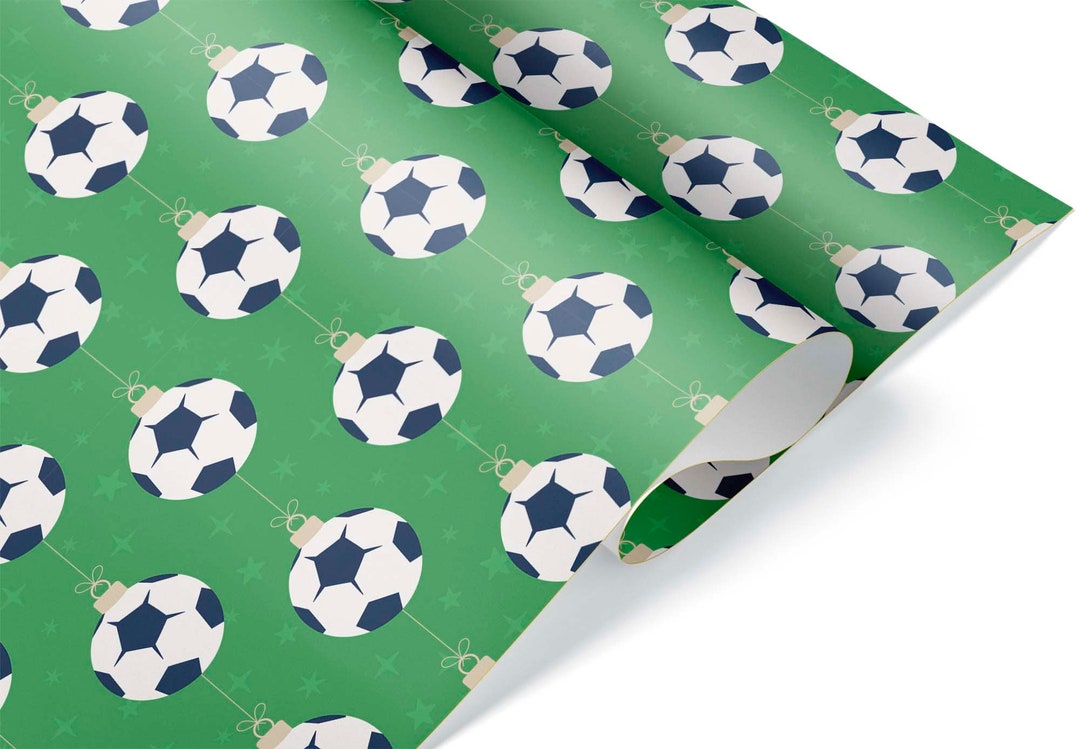 Cute Soccer Gift Wrap Thick Wrapping Paper Futsal Ball Etsy