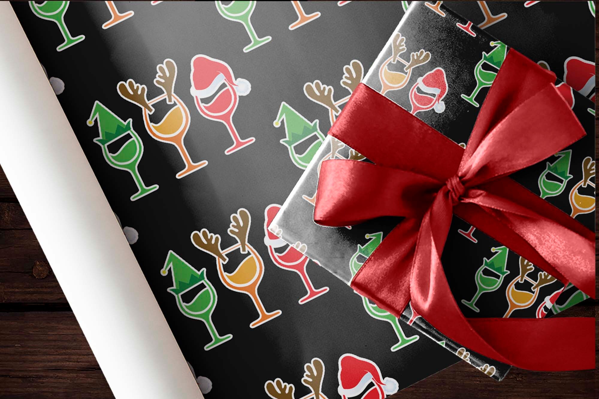 Funny Cute Wine Lover Gift Wrap Joke Christmas Wrapping Paper Etsy