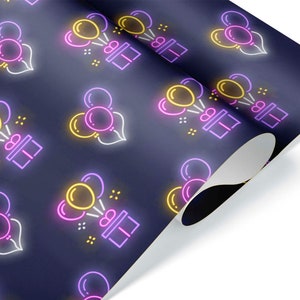 Paper Source Neon Birthday Stone Paper Roll Wrap