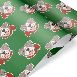 Cartoon Pit Bull Terrier Gift Wrap Dog Lover Gift Wrapping Paper Roll Sheet Pitbull Christmas Present Party Decoration