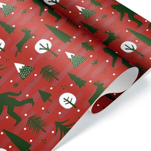 Jackalope Bigfoot Gift Wrap, Funny Thick Wrapping Paper Roll Sheet