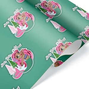  Pink Green African American Gift Wrap Thick Wrapping