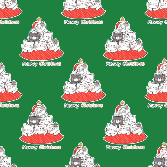 Cute Black Cat Thick Wrapping Paper, Christmas Theme Holiday, Winter Decor  Theme, Santa Kitty (6 foot x 30 inch roll)