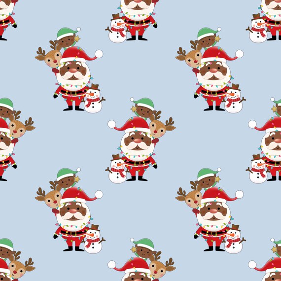 Funny Santa Soccer Gift Wrap, Thick Wrapping Paper, Futsal Ball