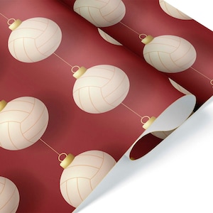 Cute Volleyball Gift Wrap Thick Wrapping Paper Volley Ball Christmas Ornament Present Party Decoration