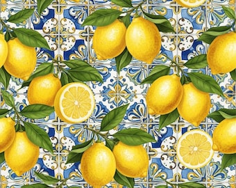 Superbe emballage cadeau citron, papier cadeau à carreaux bleu et blanc, décoration citron pour la fête des mères pour maman femme petite amie