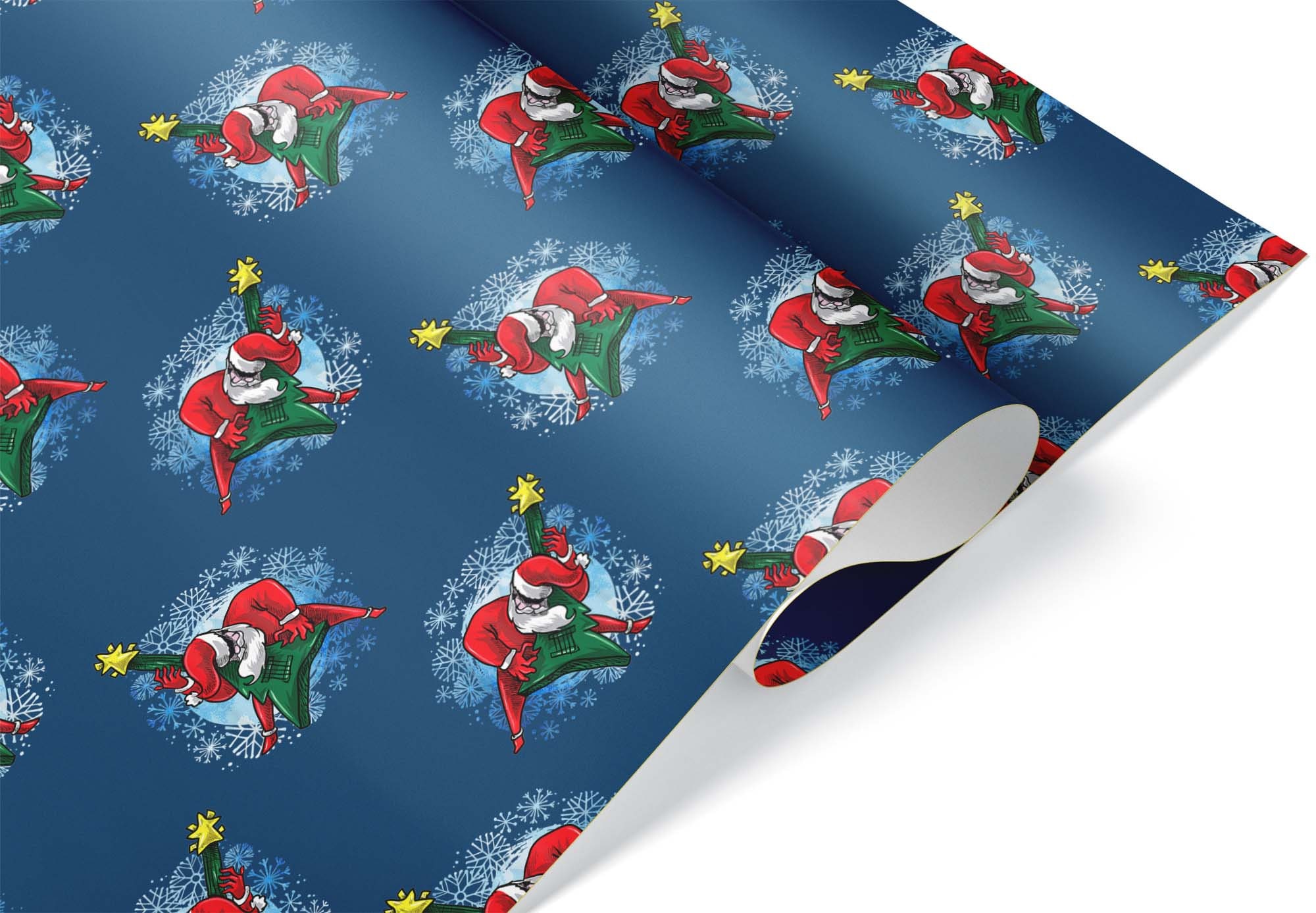 Party DJ Santa Christmas Thick Wrapping Paper, Xmas Winter Jam