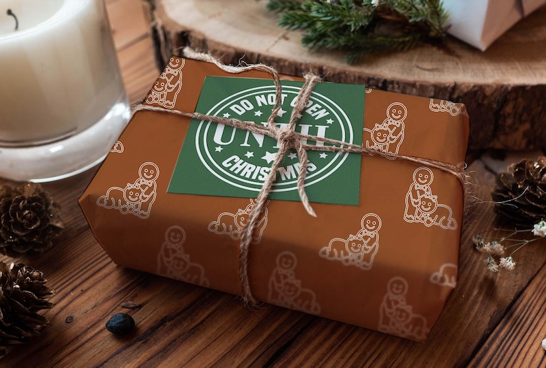 Funny Naughty BJ Gingerbread Man Woman Christmas Wrapping Paper NSFW ...