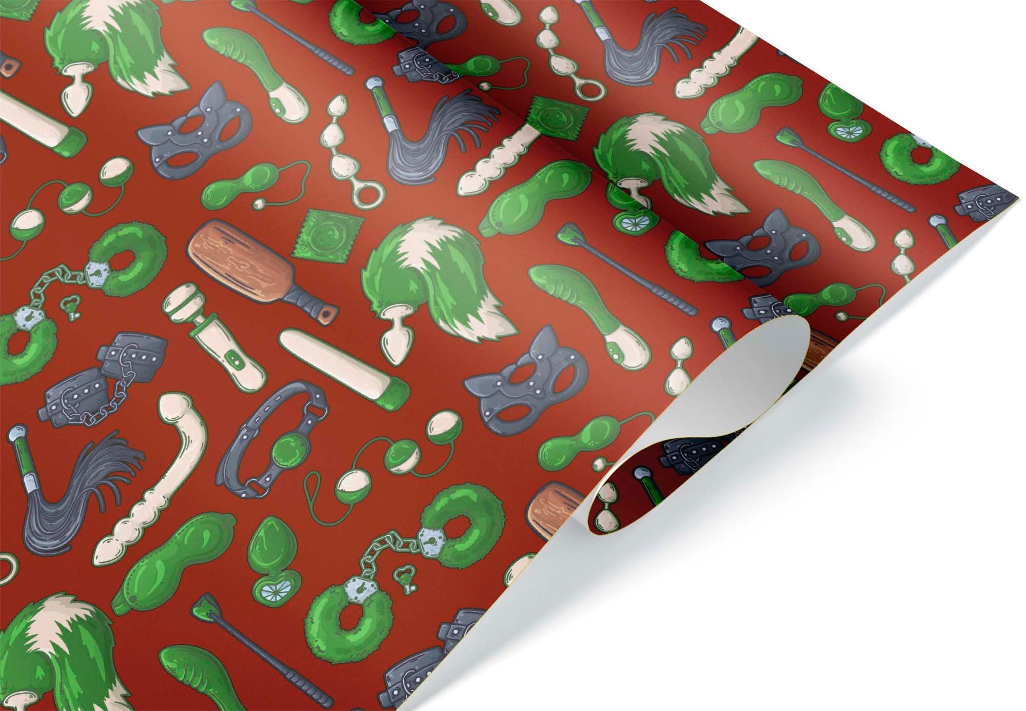 Discover Funny Naughty Sex Toy Christmas Wrapping Paper