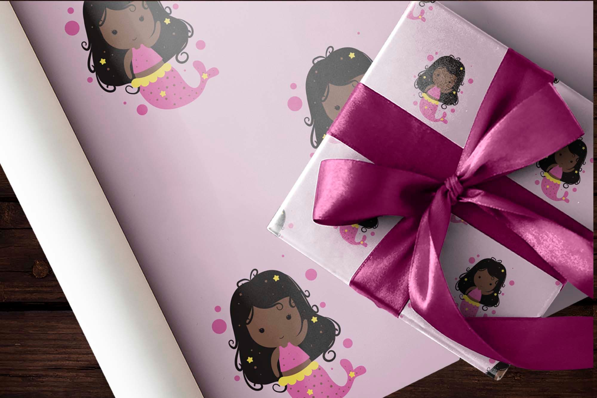 Discover Cute Black Mermaid African American Wrapping Paper