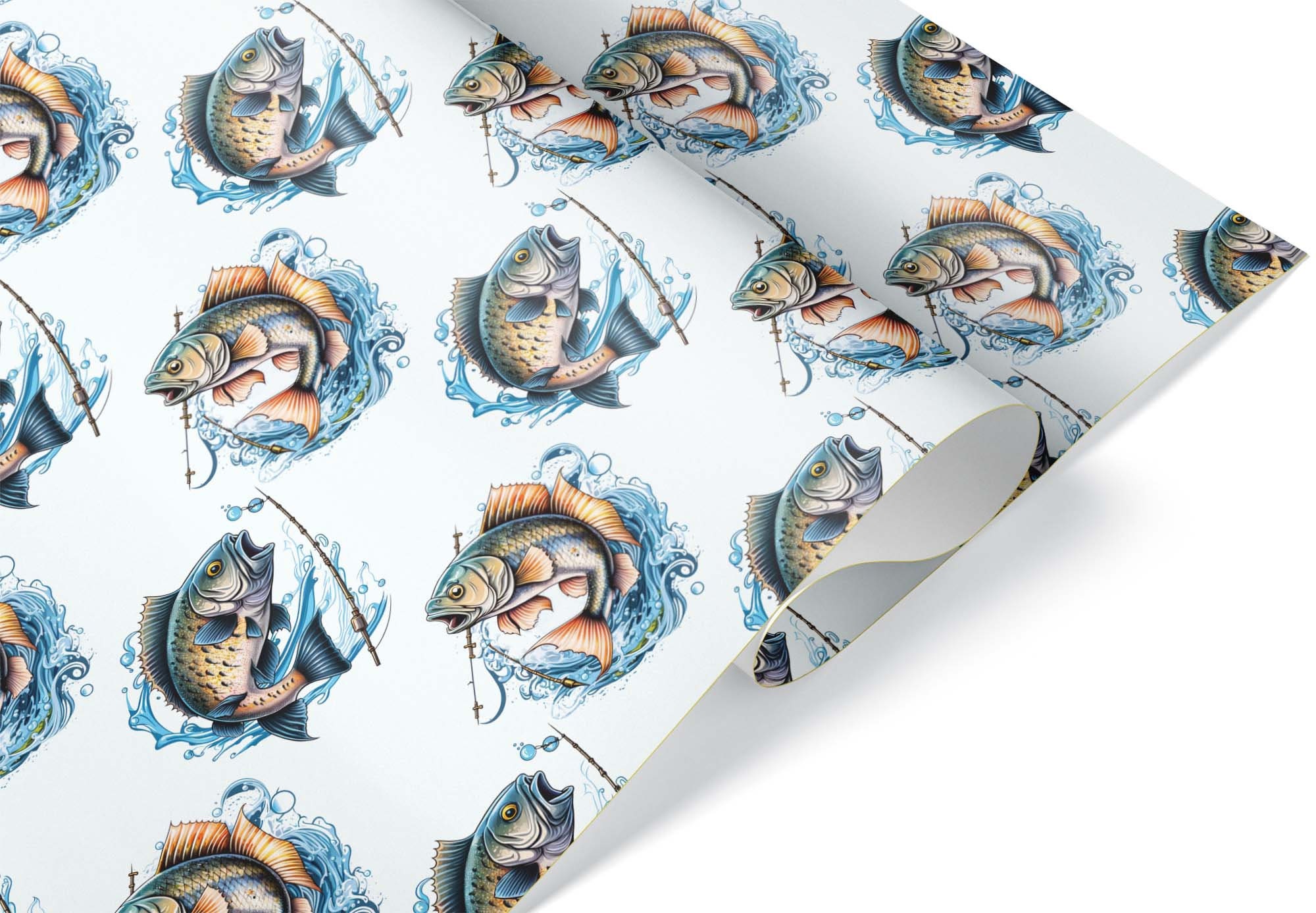 Colorful Fish Gift Wrap, Thick Wrapping Paper, Father's Day