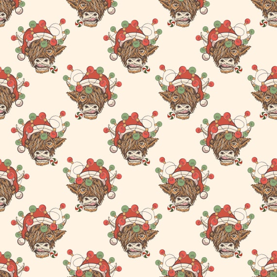 Santa Cow Wrapping Paper Sheets or Roll Christmas Cow Farmhouse
