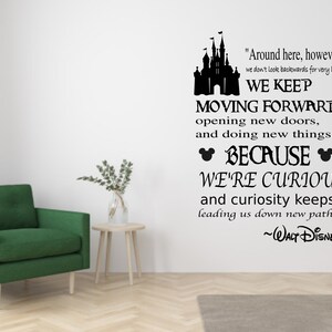 Walt Disney Wall Quote We Keep Moving Forward SVG Png Pdf - Etsy