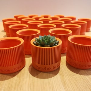 Mini gepersonaliseerde bloempot voor vetplanten of cactussen, cadeau voor bruilofts of doopgasten, bedankje voor een bruiloft afbeelding 6