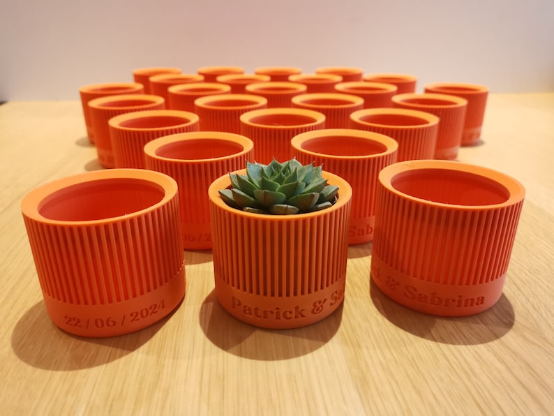 Mini gepersonaliseerde bloempot voor vetplanten of cactussen, cadeau voor bruilofts of doopgasten, bedankje voor een bruiloft afbeelding 6