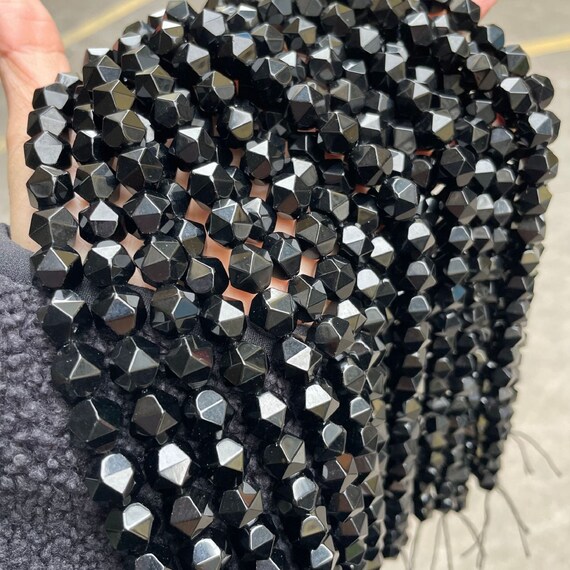 Pietra Preziosa Cabochon A Forma Di Misto Ossidiana Nera Naturale 20-34 - Foto 3