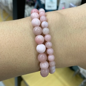 Natural Dark Pink Opal Bracelet 4mm 6mm 8mm 10mm, Genuine Gemstone Bead Bracelet