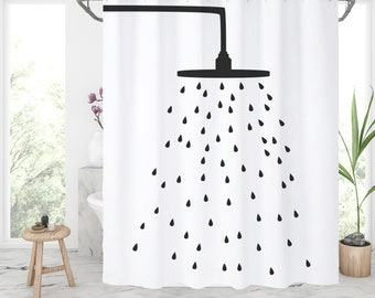 Cartoon Cloud Comics Pattern Shower Curtain Set Waterproof Fabric /& Hook 72x72/"