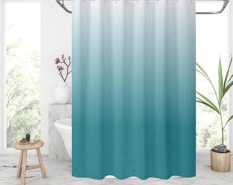 Teal Shower Curtain Over 70 Customisable Or Handmade Options Etsy