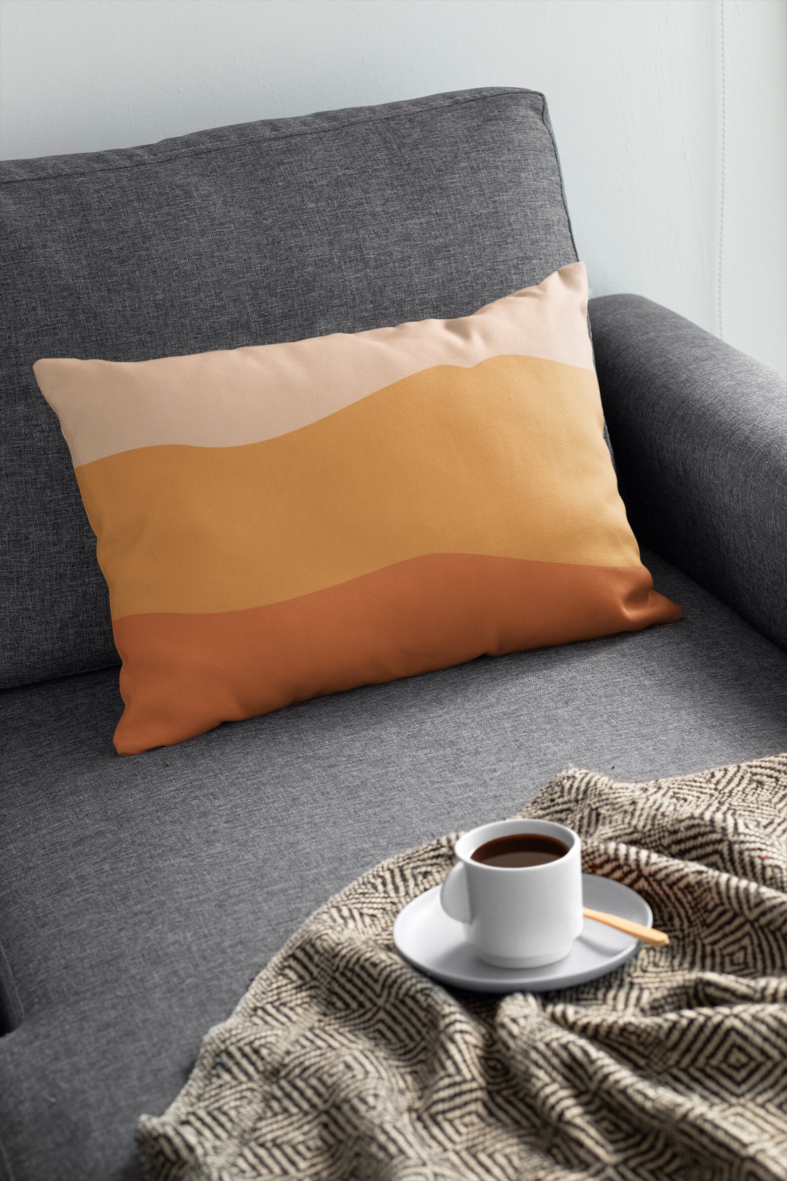 Lumbar pillows Burnt orange throw pillow Decorative pillows Etsy