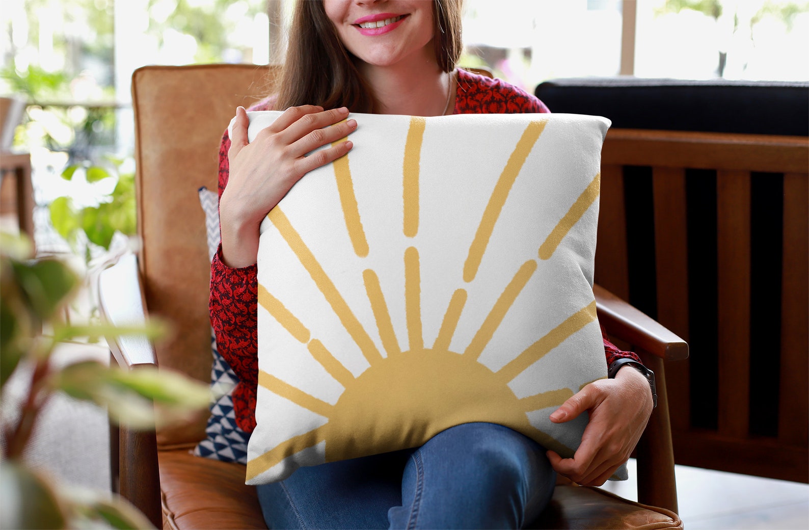 Boho sun pillow cover Sunburst pillow case Throw pillow case Etsy