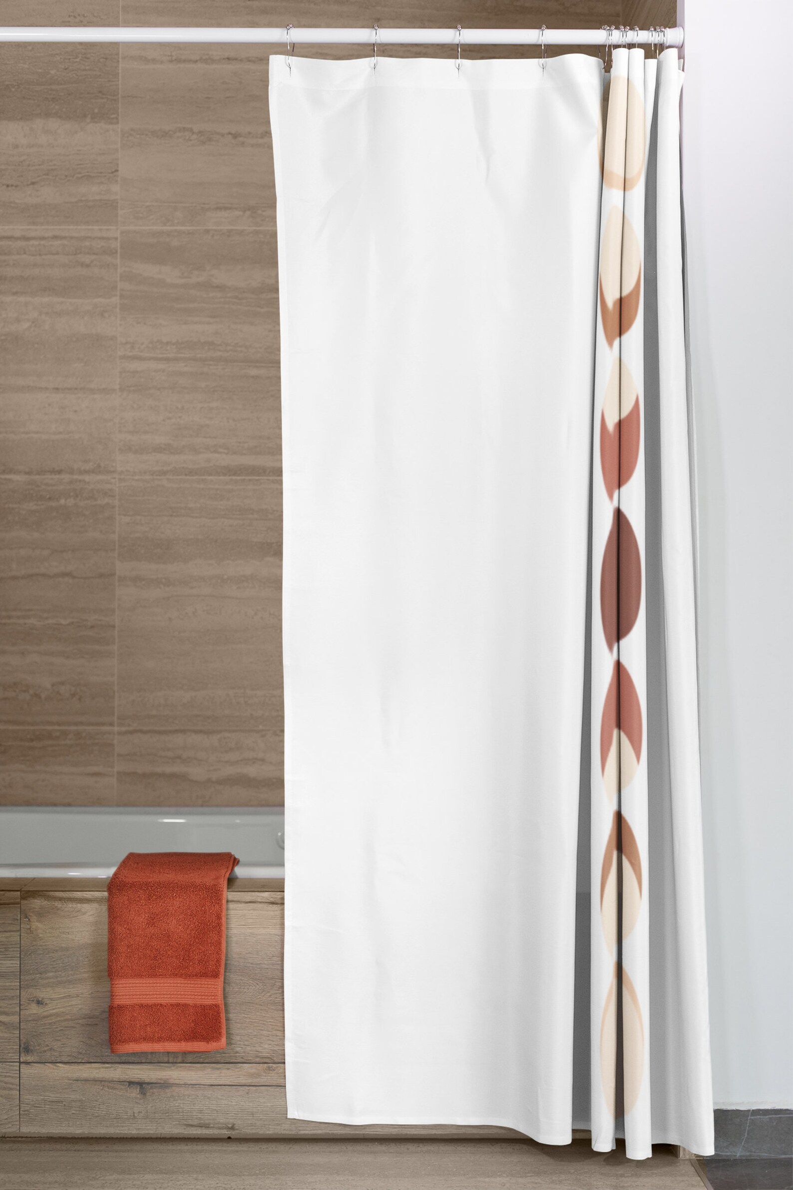 Moon Phase Shower Curtain Earth Tone Shower Curtain Boho Etsy