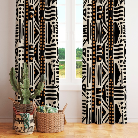 Patterned blackout curtains discount