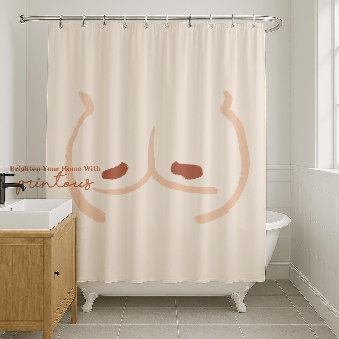 Fashion Women Shower Curtain | 60x72 Inch Polyester Waterproof Bathroom Decor With Hooks - View #4