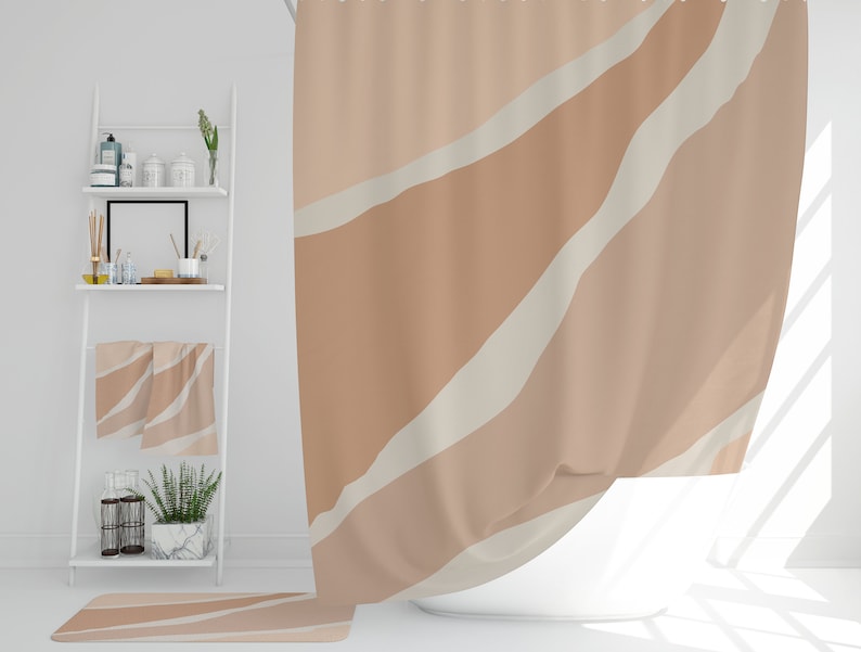 Neutral Color Shower Curtain Earth Tone Shower Curtains Etsy