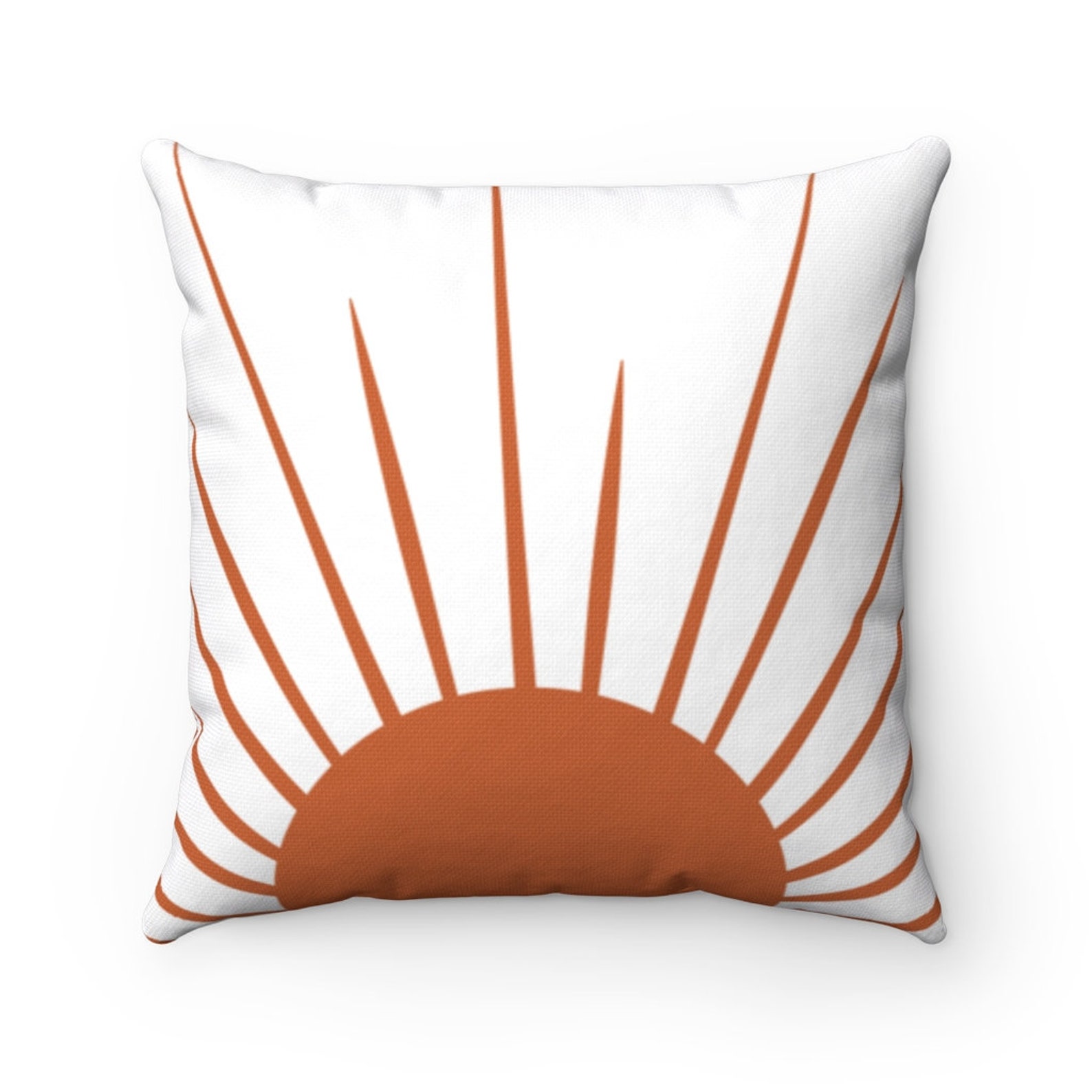 Boho Sun Pillow Case Burnt Orange Pillow Cover Sunburst Throw Etsy