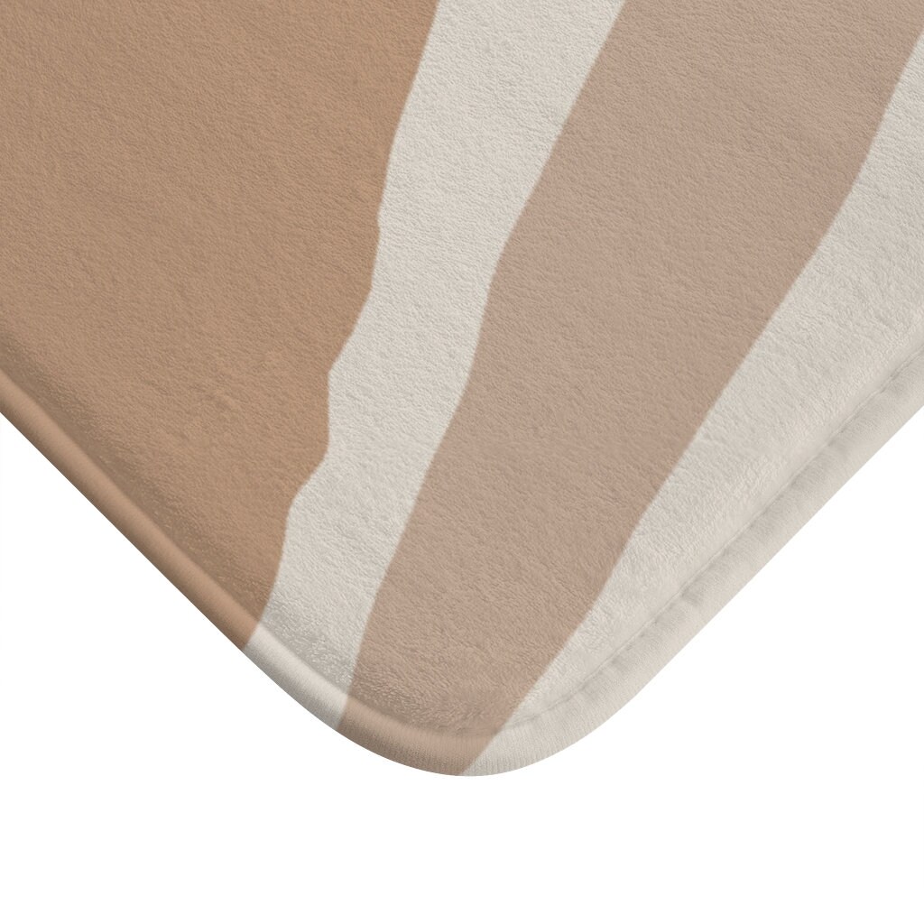 Neutral color bath mat Earth tone bath mat Abstract art bath Etsy